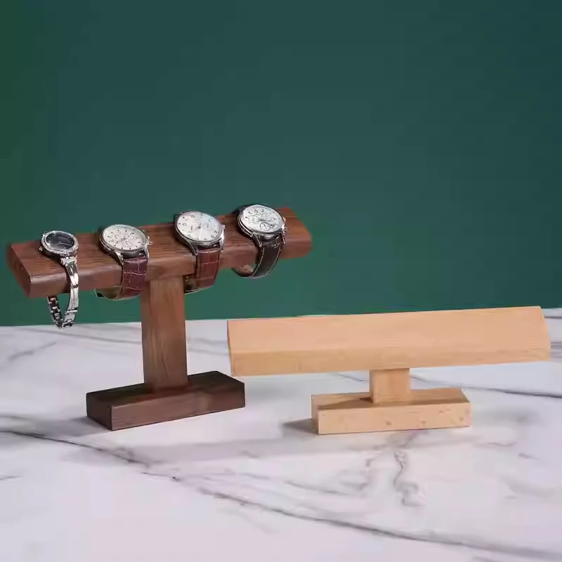 

Wooden Watch Display Stand Walnut Jewelry Organizer for Counter & Store Display,Sturdy Holder for Necklace, Bracelet, Anklets