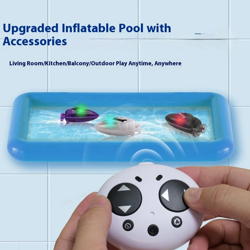 JJRC New Mini 2.4GHz RC Boat - 25KM/h High-Speed Dual Motors & Propellers IPX7 Waterproof Ultra-Long Endurance 25min 50m