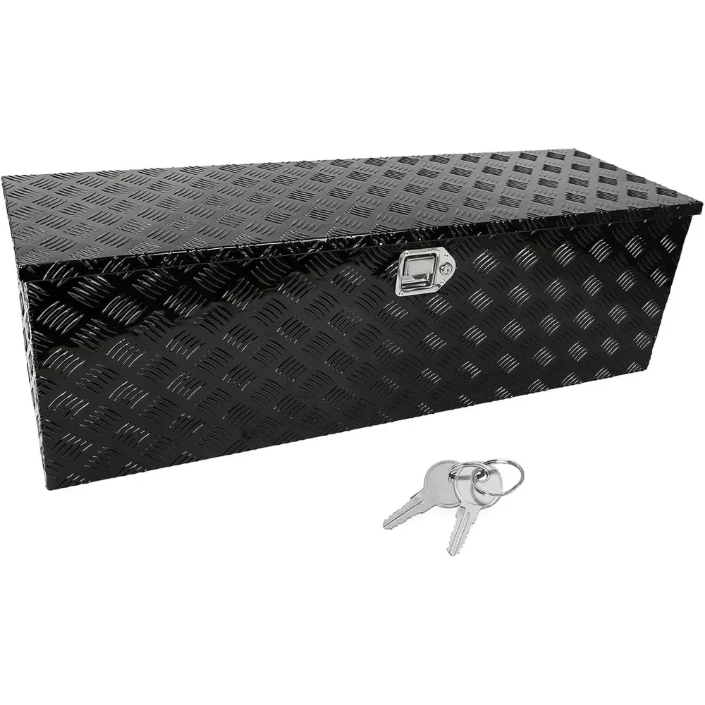 

49"(L) x 15"(W) x 15"(H) Pickup Truck Trunk Bed Tool Box Trailer Storage Aluminum Lock