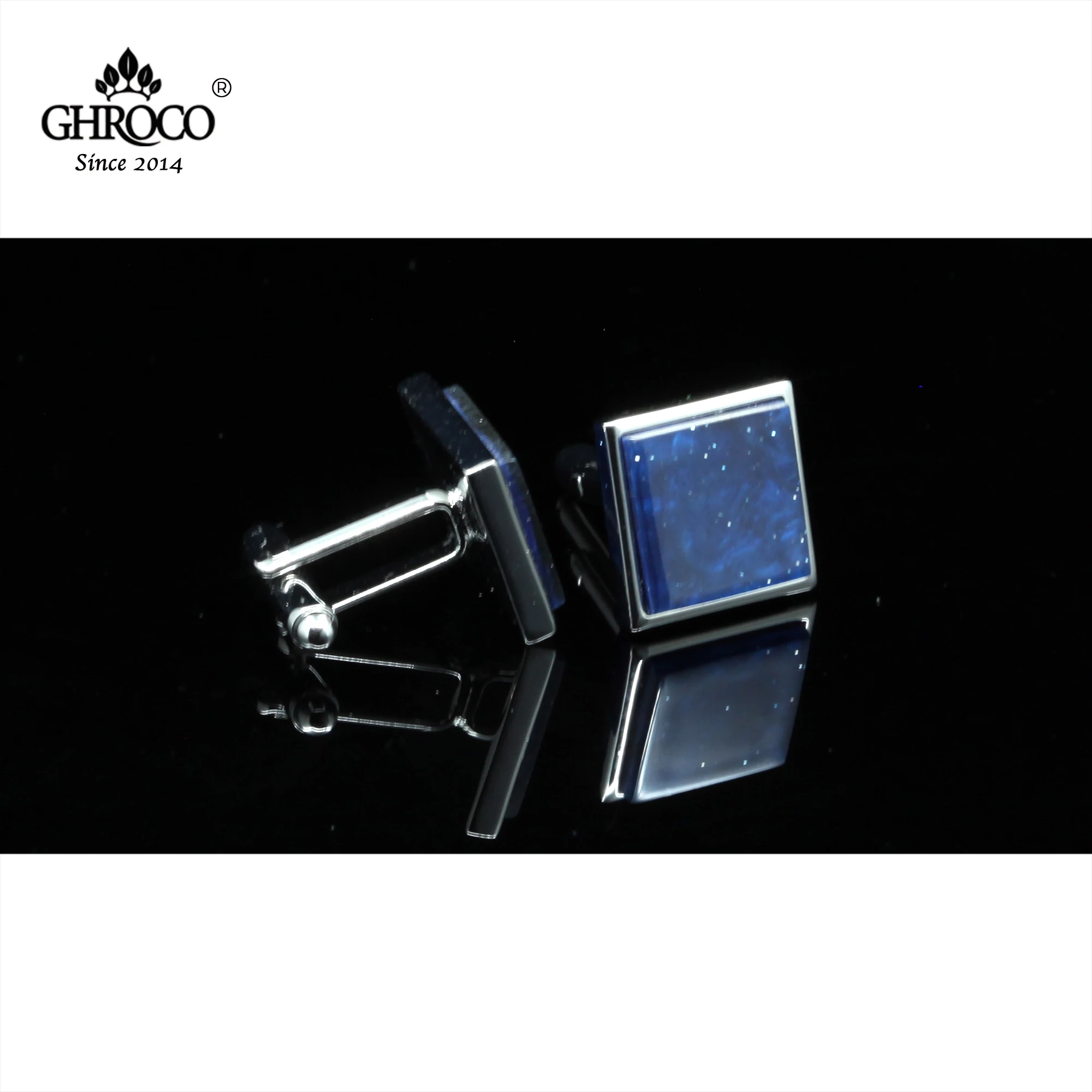 GHROCO High Quality Exquisite Blue Star Shirt Cufflinks Fashion Luxury Gifts for Business Men Ladies and Wedding