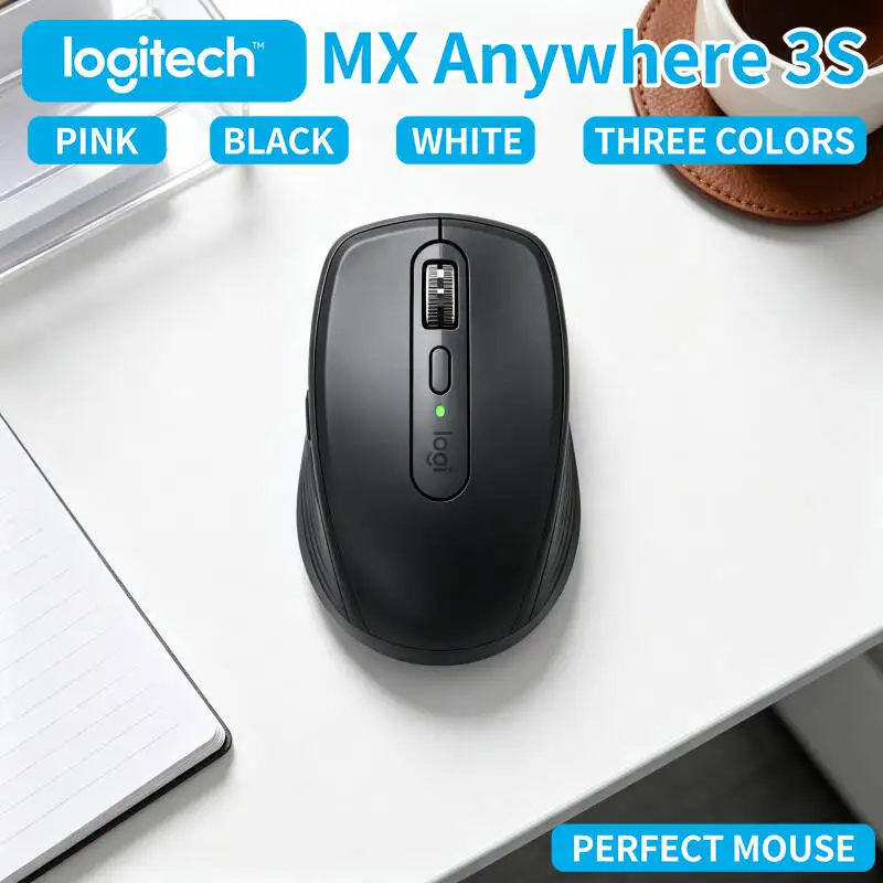 High-Precision MX Anywhere 3S - 8K DPI Tracking, USB-C Quick Charge, Silent Click, Ideal for Field Work & Outdoor Office