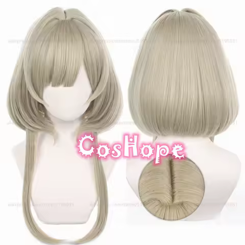 Fatui Cosplay Sandrone Cosplay Wig 60cm Light Linen Wig Cosplay Anime Cosplay Wigs Heat Resistant Synthetic Wigs