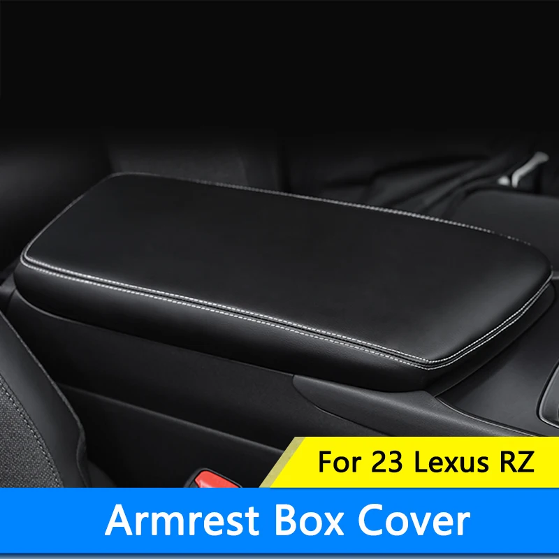 QHCP Car Armrest Box Protective Cover Leather Fashion Elevates Level Anti-scratch Wear-resistant Modification For 23 Lexus RZ