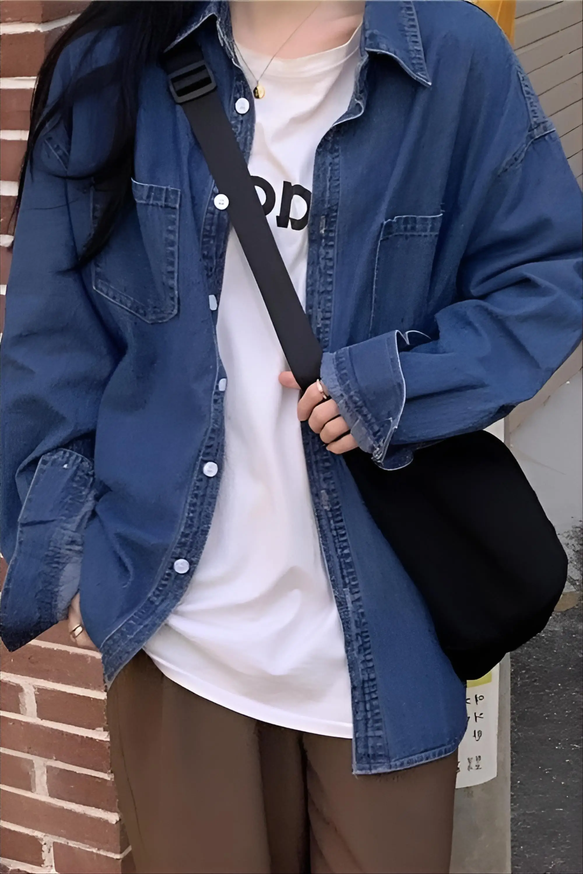 

Denim Coat And Fur Womens Autumn Cozy Buttoned Woolen Slim-Fit Temperament Leisure Notched Appliques Fitted Patchwork Jackets BF