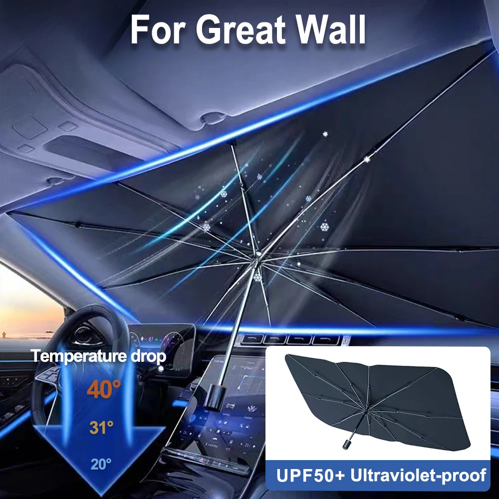 

For Great Wall Haval Jolion 2022 H6 H7 H4 H9 F5 F7 F7X F7H H2S GMW Car Windshield Sunshades Front Shading Umbrella