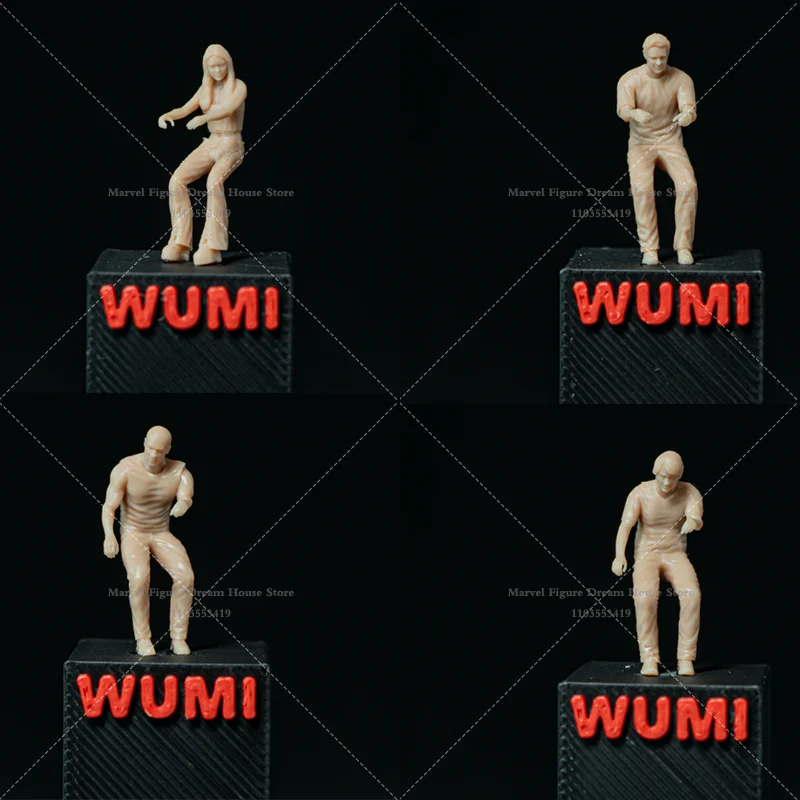 1/64 1/43 1/35 Scale Miniature Scene Dolls Un-panited White Figure Mini Female/Male Seated-Driving Driving Posture Driver Model
