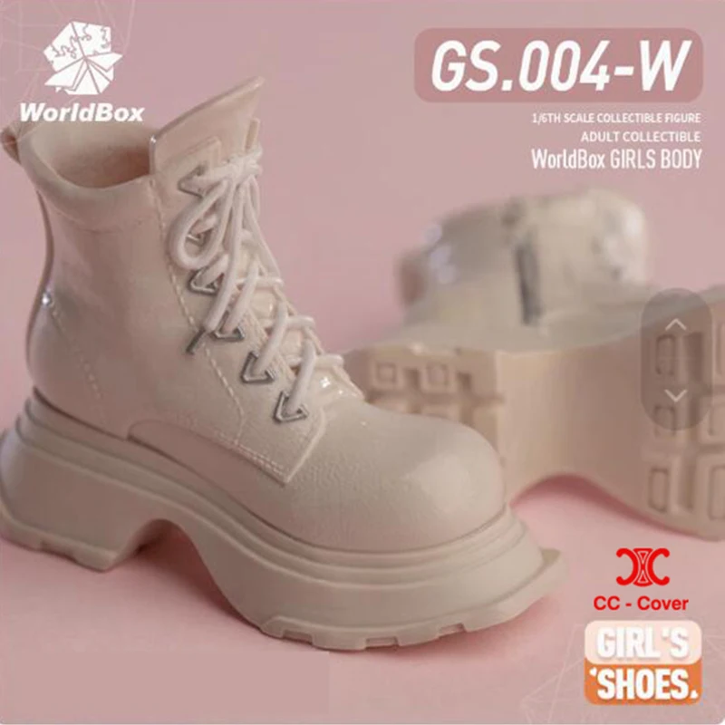 Worldbox GS004 1/6 أحذية سميكة سوليد الصلبة مستقيم أحذية مشرق الجوارب الملابس نموذج صالح 12 ''أنثى الجندي عمل الشكل الجسم