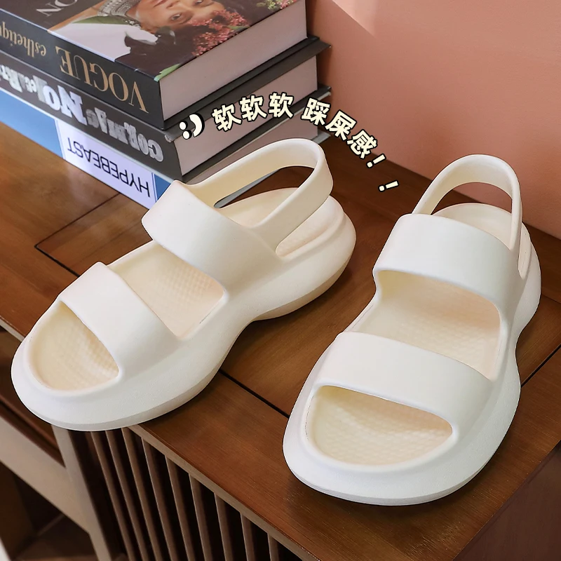 Summer  Women  Men Thick Platform Slippers Beach Eva Flip Flops Soft Sole Slide Sandal Leisure Men Ladies Indoor Anti-slip Shoes