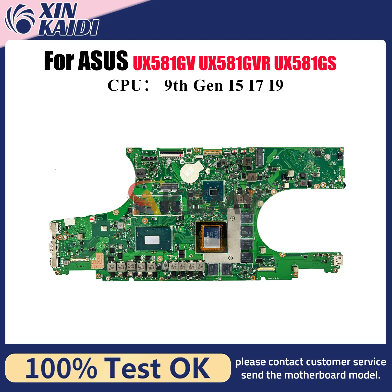 

UX581GV Laptop Motherboard For ASUS ZenBook UX581GS UX581 UM581L UX581GVR VM581L UX581GV Notebook Mainboard With I5 I7 I9 CPU