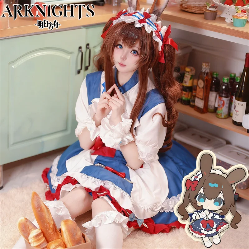 

Костюм для косплея Амии из игры Arknights, платье-костюм Лолиты, полный комплект аксессуаров, наряд для Хэллоуина, карнавала, ролевых игр