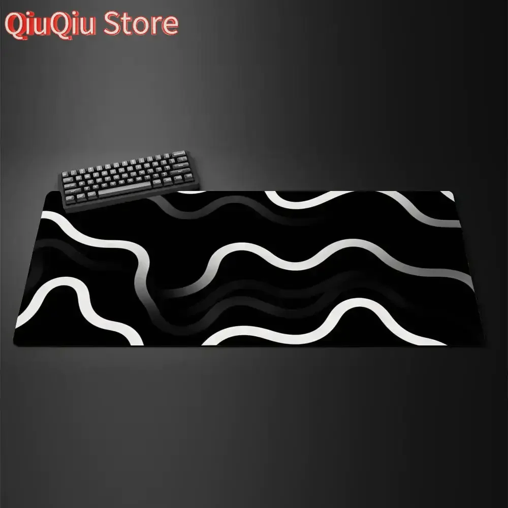 

Black lines Mouse Pad Gamer Office Accessories Pc Cabinet Games Desk Mat Computer Desks Keyboard Gaming Mats Long Desk Pads
