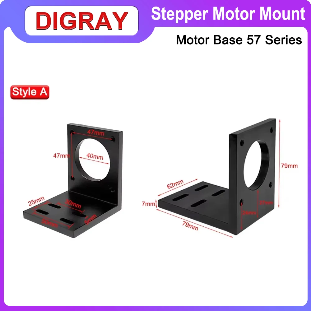 DIGRAY Motor Mount for 57 Stepper Motor Aluminum Mount Fastener Mounting Bracket Support