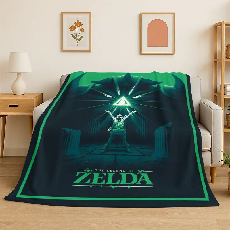 Classic Z-Zelda Cartoon Games Soft Flannel Throw Blanket,Cozy Blanket for Bed,Couch,Sofa,Bedroom,Living Room,Picnic kids Camping