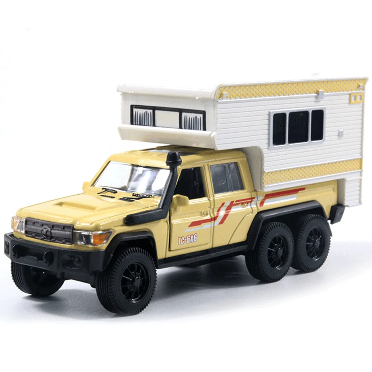 1: 32 die-casting model, alloy RV model, puzzle toy, car ornament, rebound car model