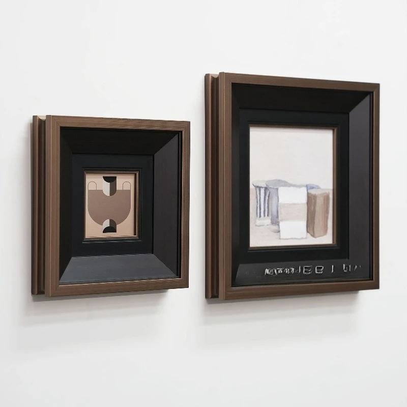 Custom-made oil painting frame with classical photo frame wall-mounted solid wood, simple and elegant marcos fotos room pictures
