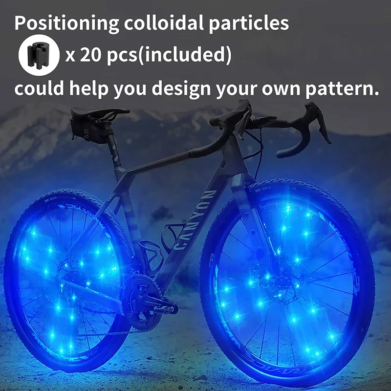 2023 NEW Colorful Rainproof LED Bicycle Wheel Lights Front and Rear Spoke Lights Cycling Decoration Tire Strip Light Accessories