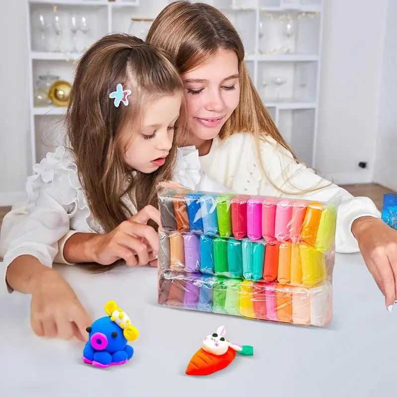 Super lekka glina dla dzieci kolorowa glina z narzędziami ręcznymi dla dzieci DIY zabawki plastelina glina kryształowa wczesna nauka