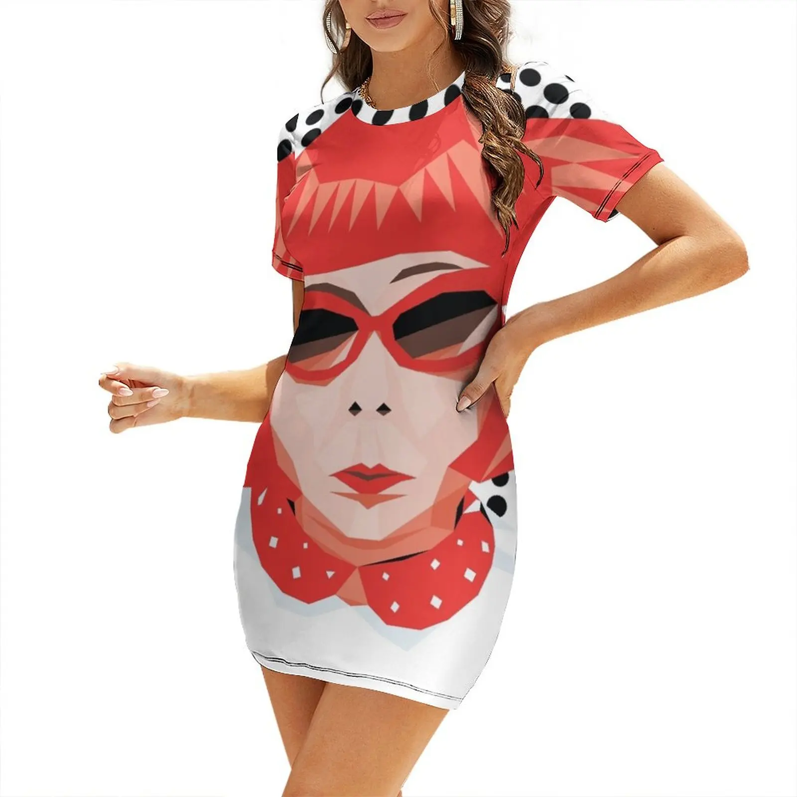 

Kusama Short-Sleeved Dress dresses for woman evening dress women luxury dresses sensual sexy dress for women