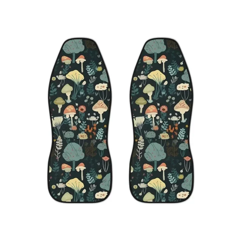 Boho Mushroom Car Seat Covers - Enchanting Nature-Inspired Vehicle Protection, Unique Gift, Durable Fabric -