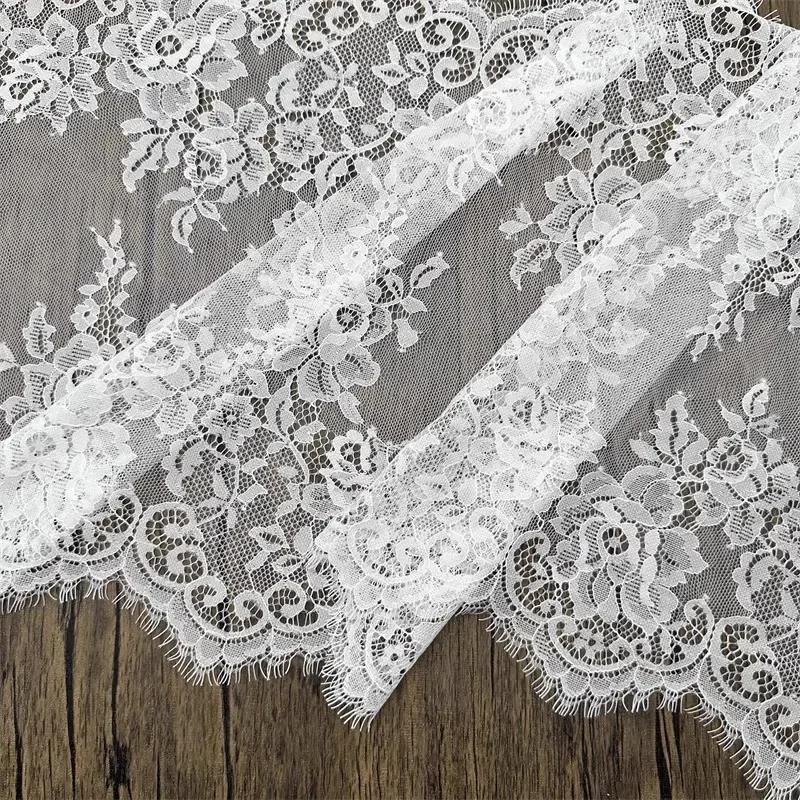 (1 yards/roll)African fabric lace high quality 2024 eyelash Accessories DIY Dress Skirt Wedding Dress Tablecloth Tablebell