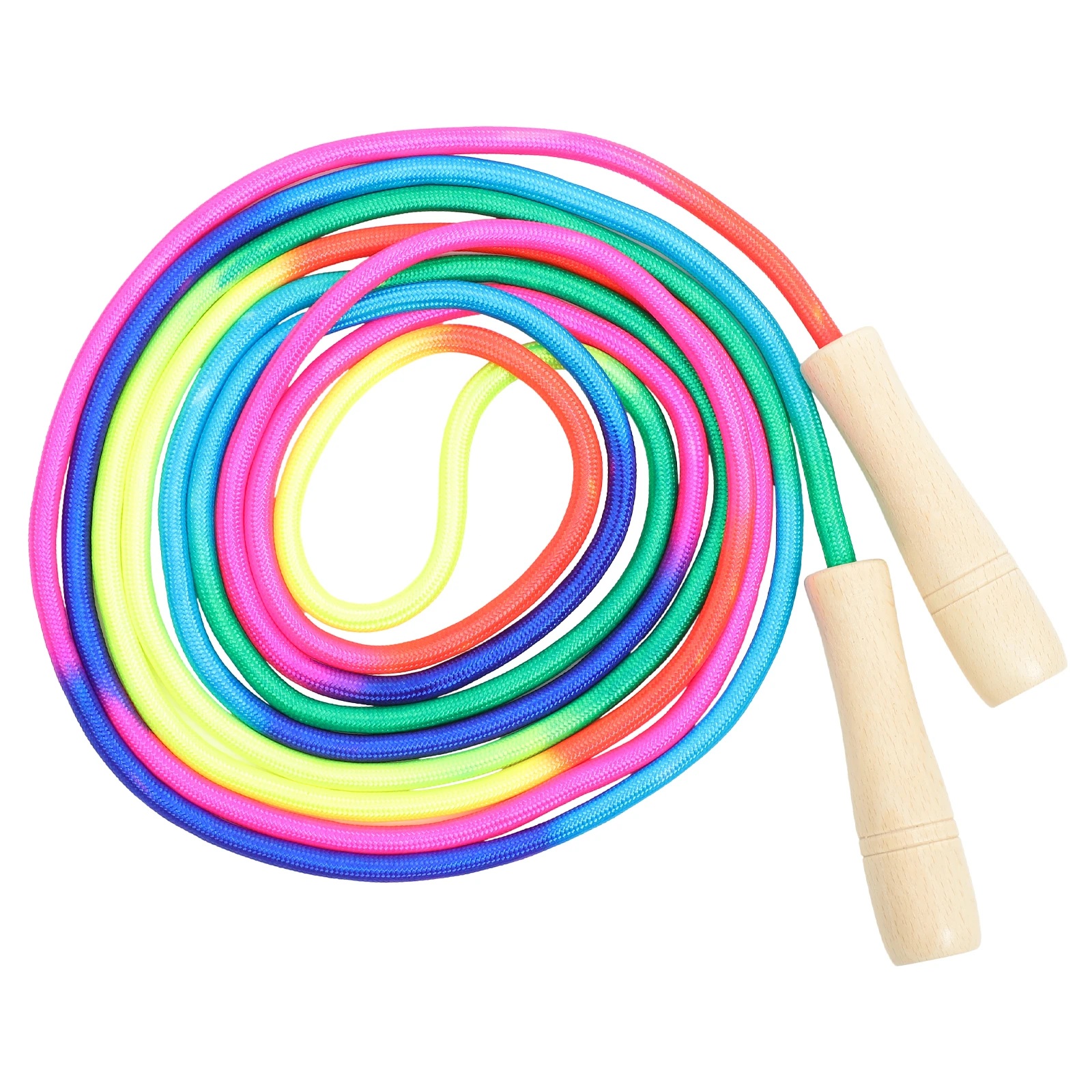 

Multiplayer Beech Wood Jumping Rope 5M Students PVC Jumprope Gym Home Outdoor Fitness Sports Weight Loss