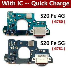 Port ładowania USB złącze Flex Cable do Samsung S20 Fe 4G 5G G780 G780F G781 G781B mikrofon