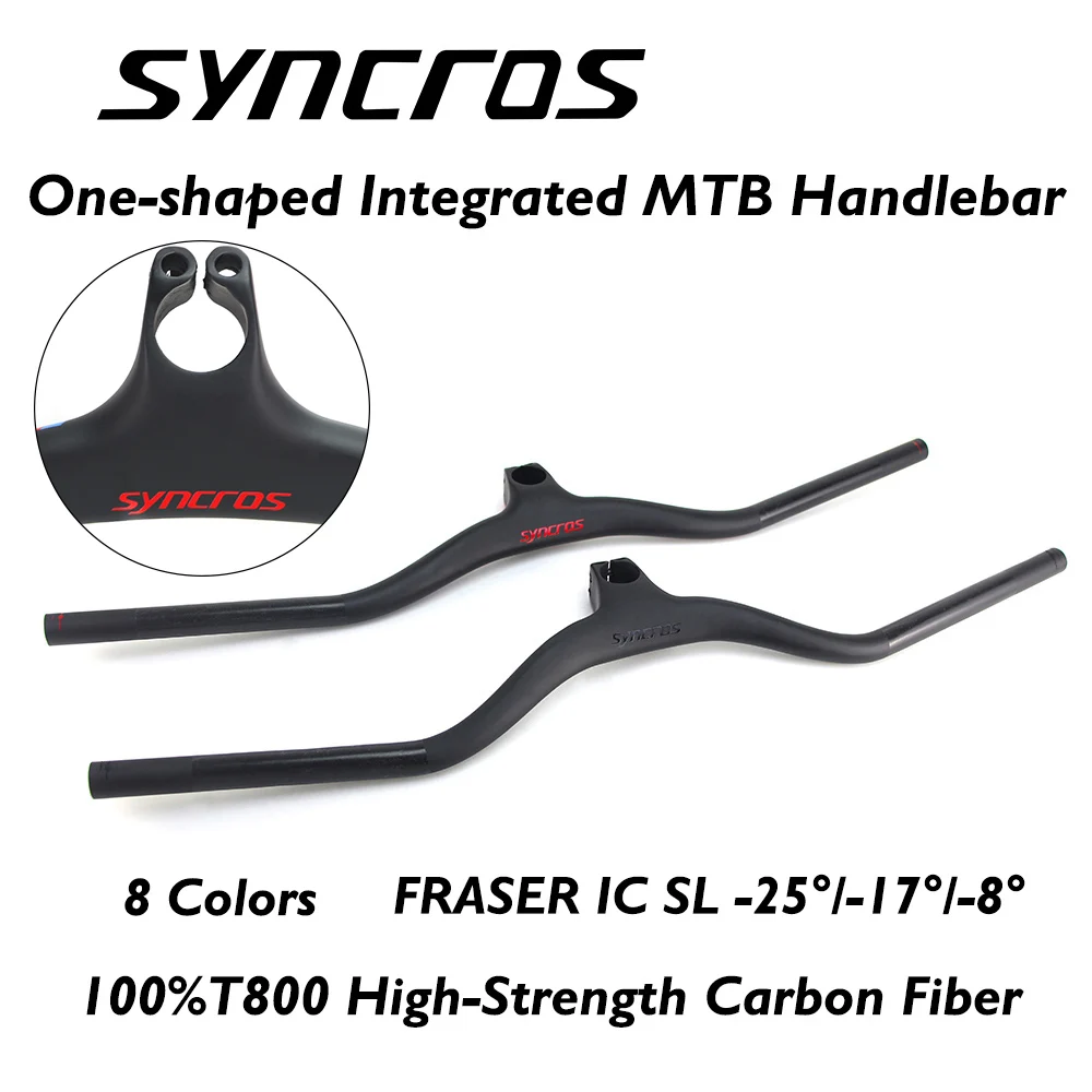 

Syncros FRASER IC SL - New Carbon Fiber Mountain Bike Handle with Integrated Rod 8/-17/-25 Degrees 70-110mm * 660-740mm