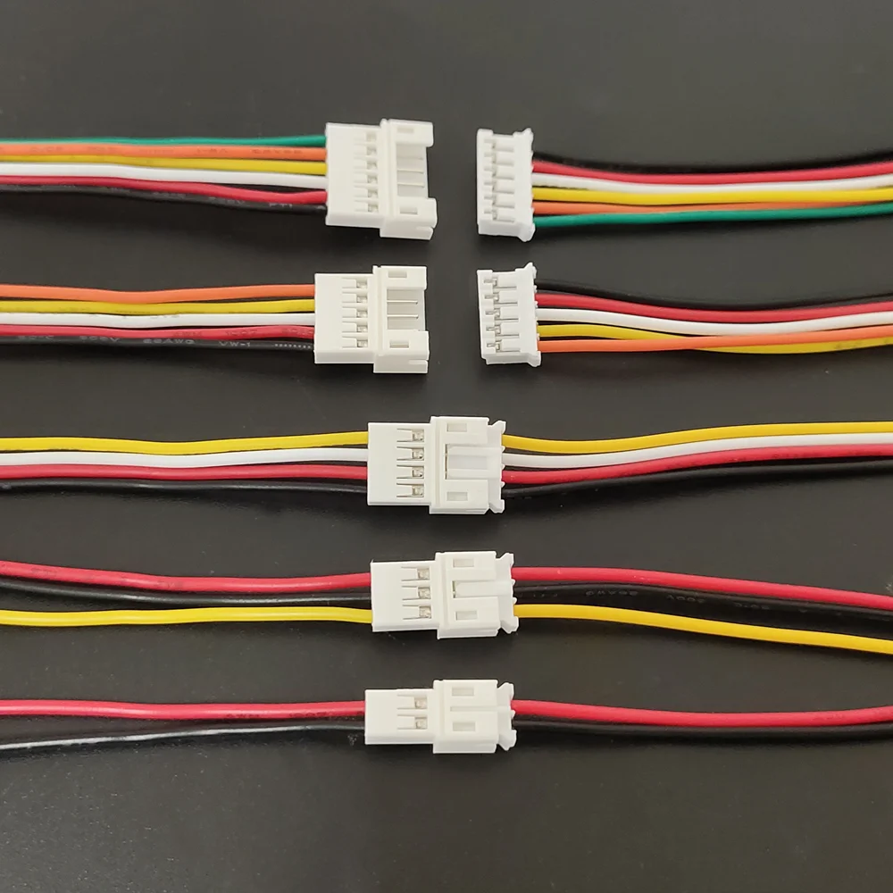5/10Pairs Micro JST PH 2.0mm Pitch Male Female Plug Connector PH 2.0 2/3/4/5/6 Pin Socket with Cables Wire 10CM 26AWG