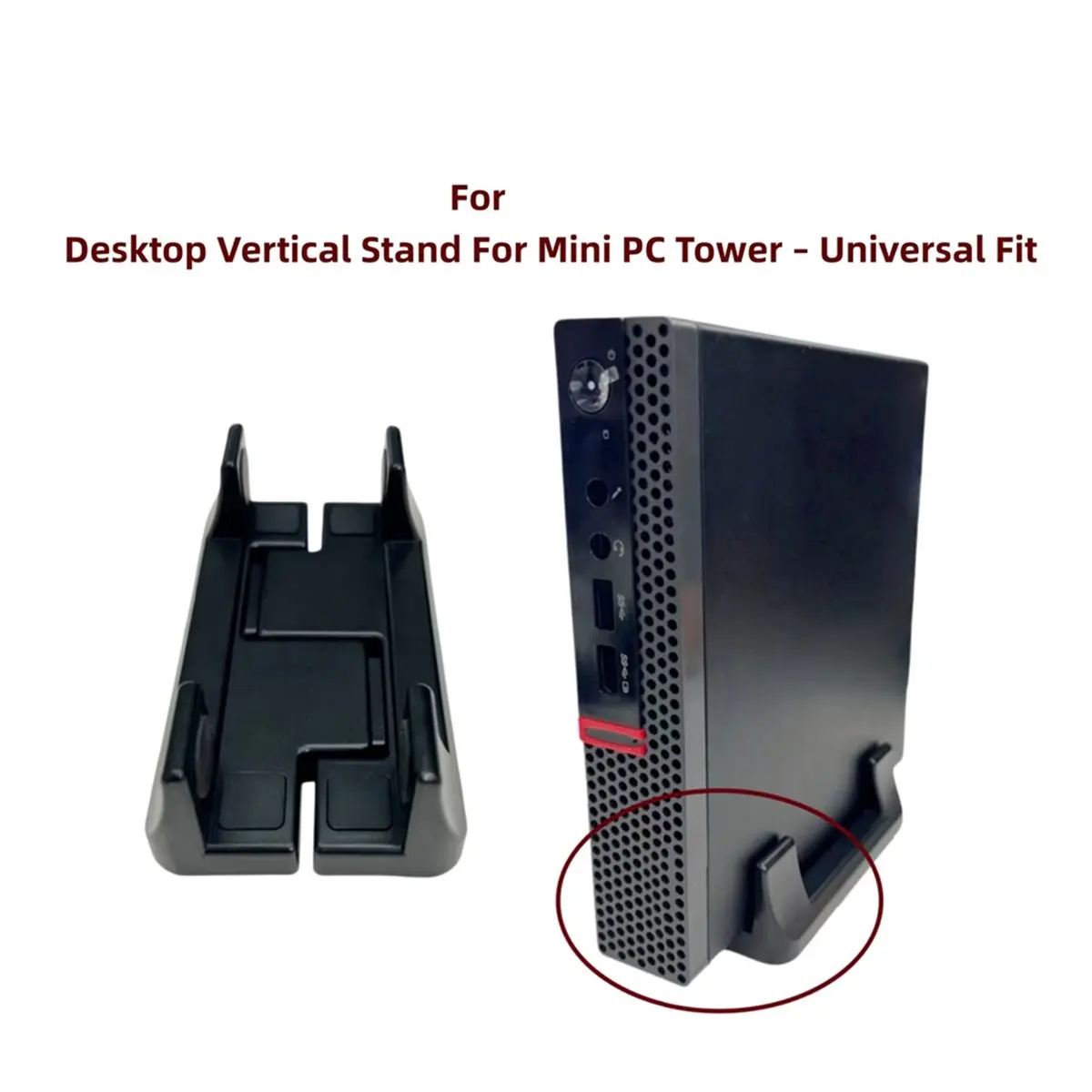 HDL Desktop Vertical Stand for Mini PC Tower - Universal Fit M72 M93 M700 M710q M910q M720q M730q M910X M920X P340