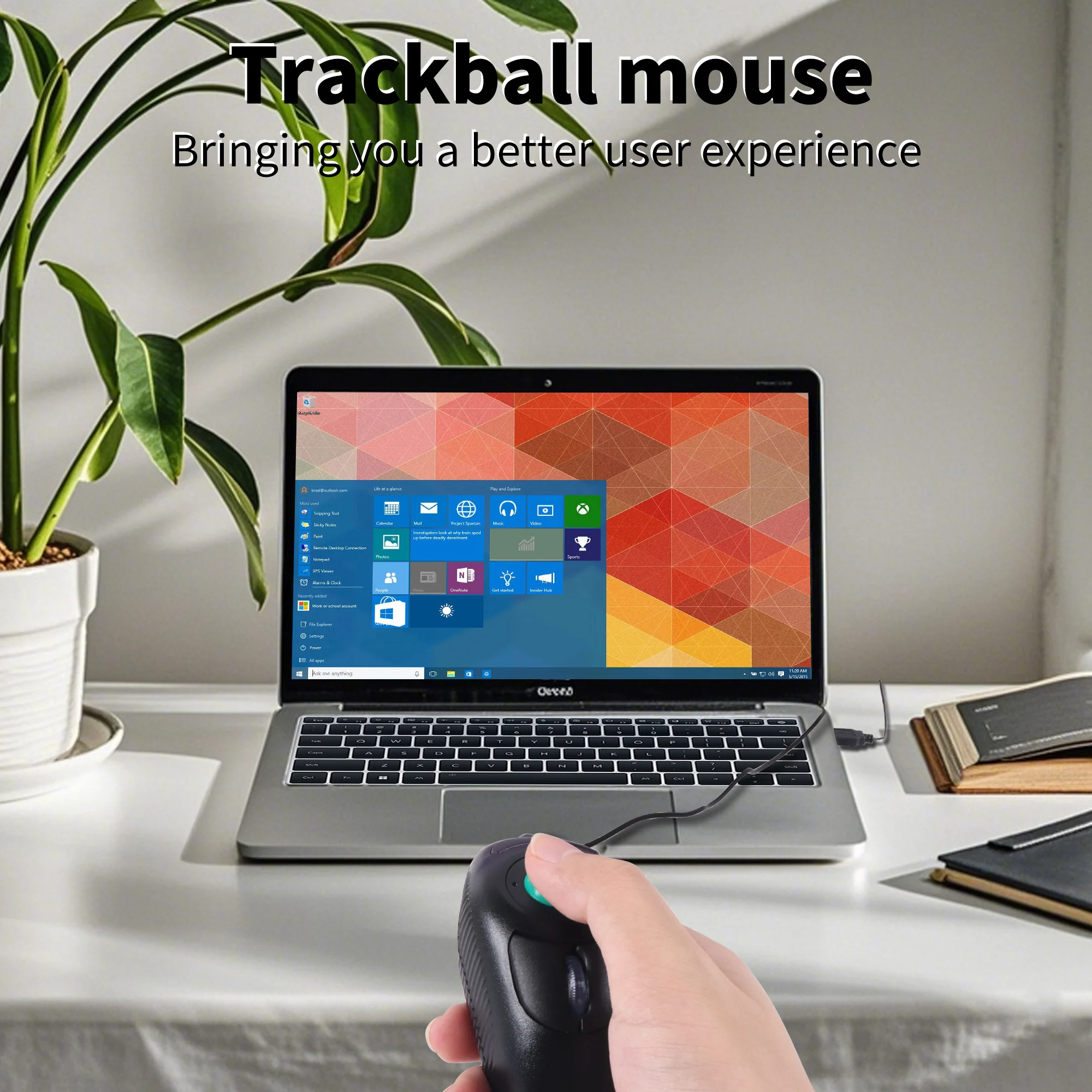 Pistol Style Trackball Mouse Plug And Play Free Operation Resulotion Adjustable Ergonomics Design Designer leisure Air Mause