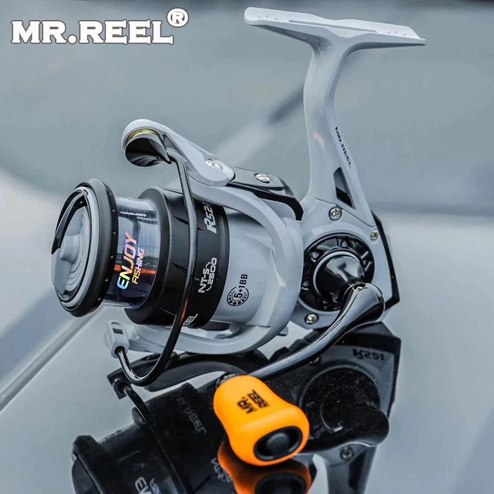 Marca MR.REEL, carrete de pesca giratorio, carrete de línea de aleación poco profunda, brazo de Metal CNC, fianza doblada, ajuste de arrastre anudado, traje para carrete de fundición