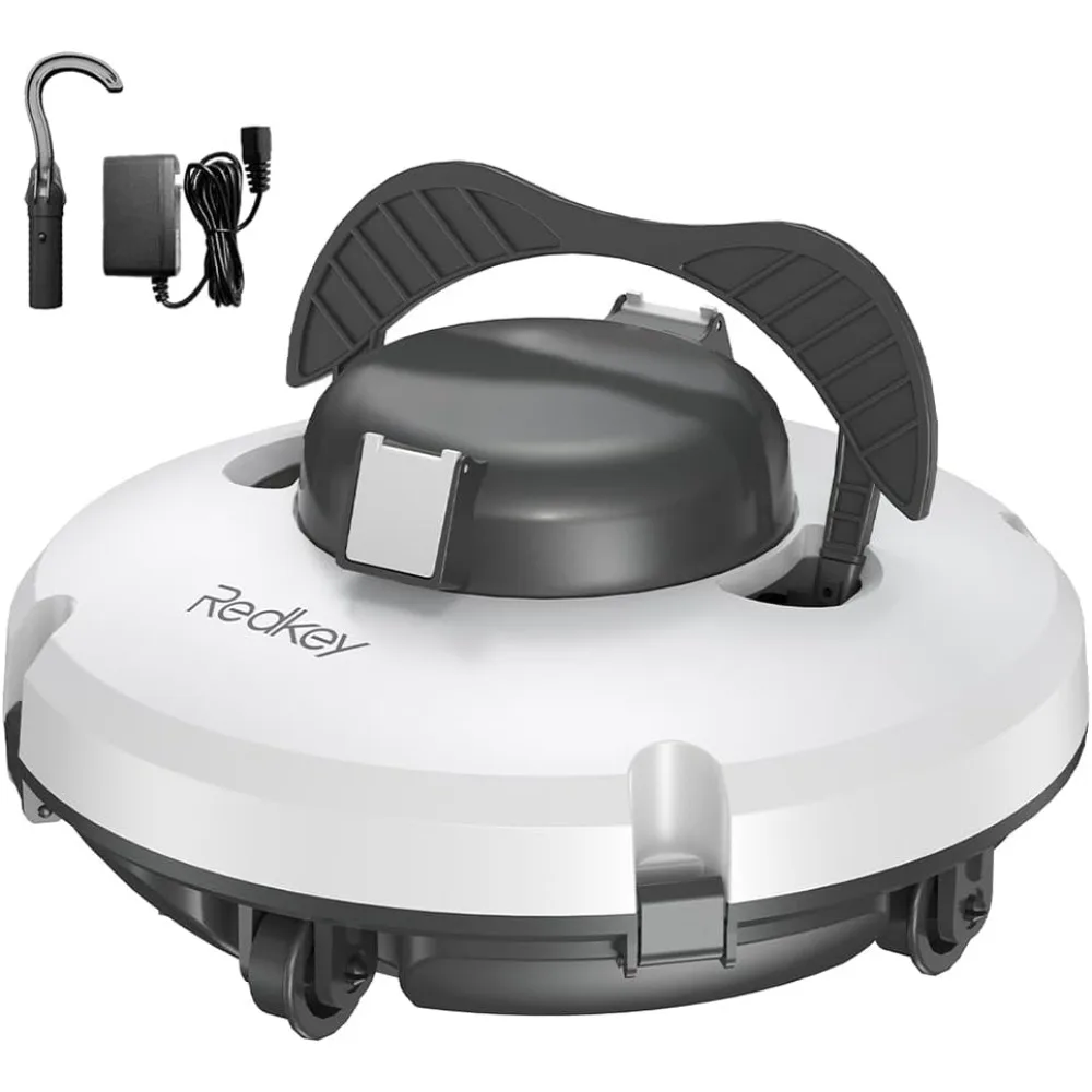 S100 Cordless Robot Pool Cleaner, Last 130Min, 18° Slope Angle, Automatic Pool Vacuum for Above Ground Pools, Self-Parking Pool