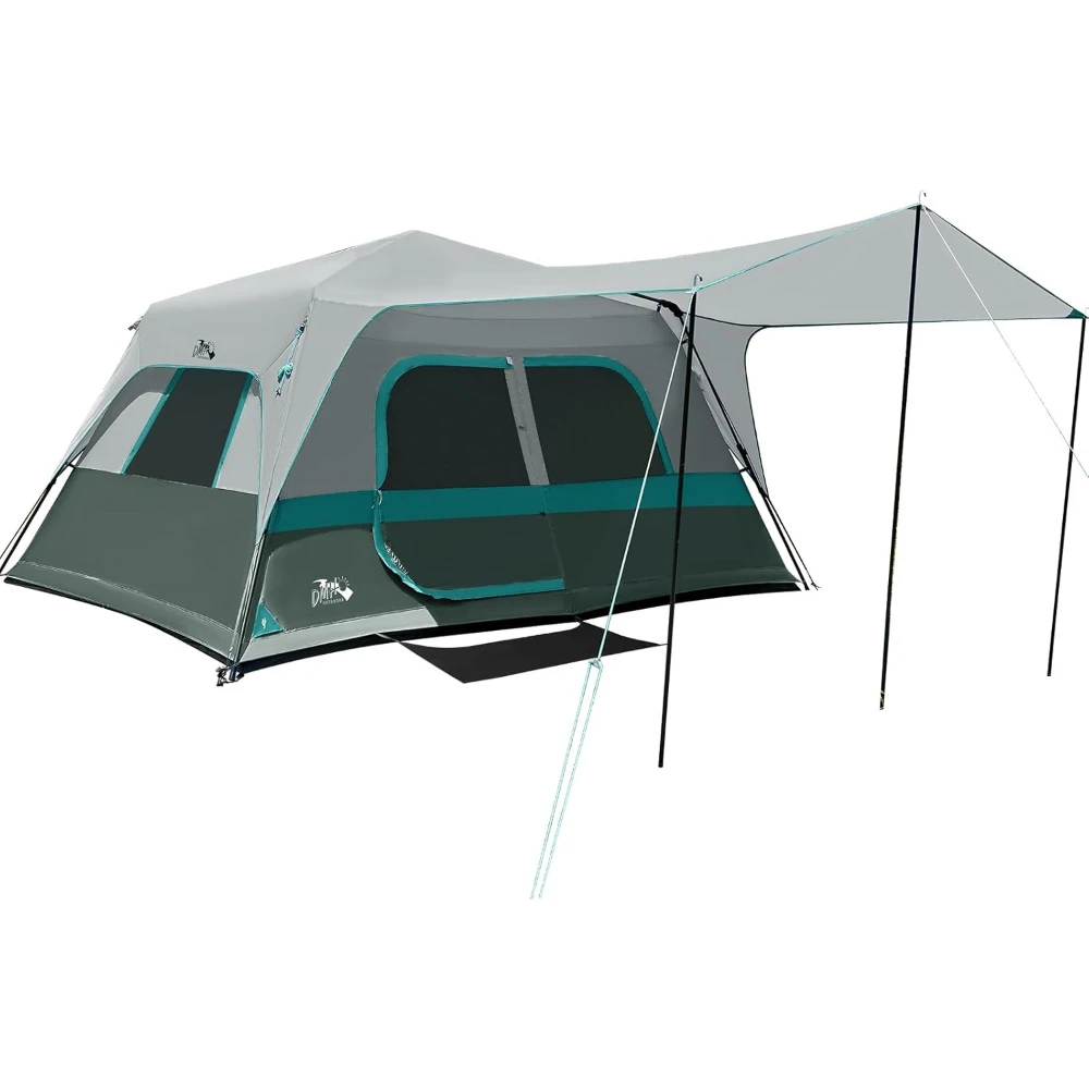 

8 Person Instant Pop Up Cabin Tent, 60 Second Easy Setup Waterproof Family Camping Tent with Ventilation