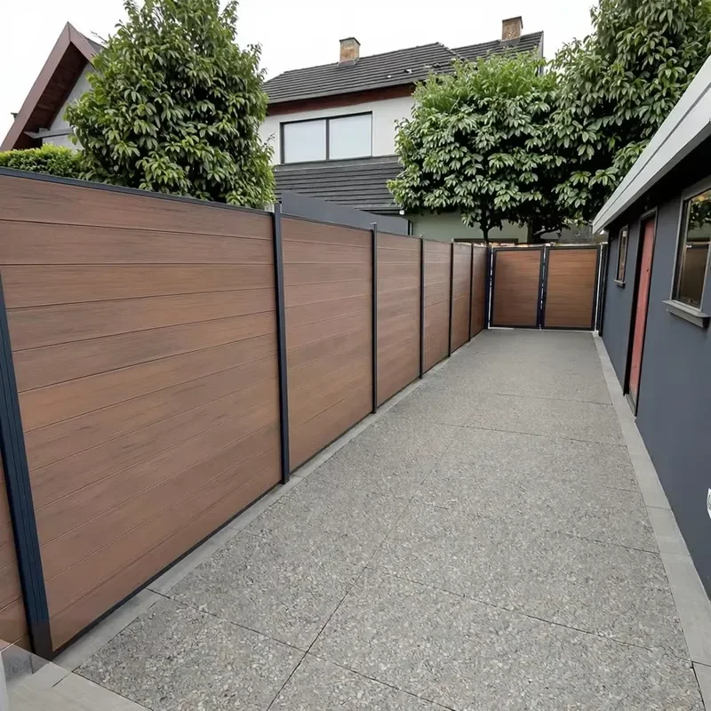 New Outdoor Garden Fence Wood Plastic Composite WPC Panels Coated Security Post & Door Boards for Construction Trellis