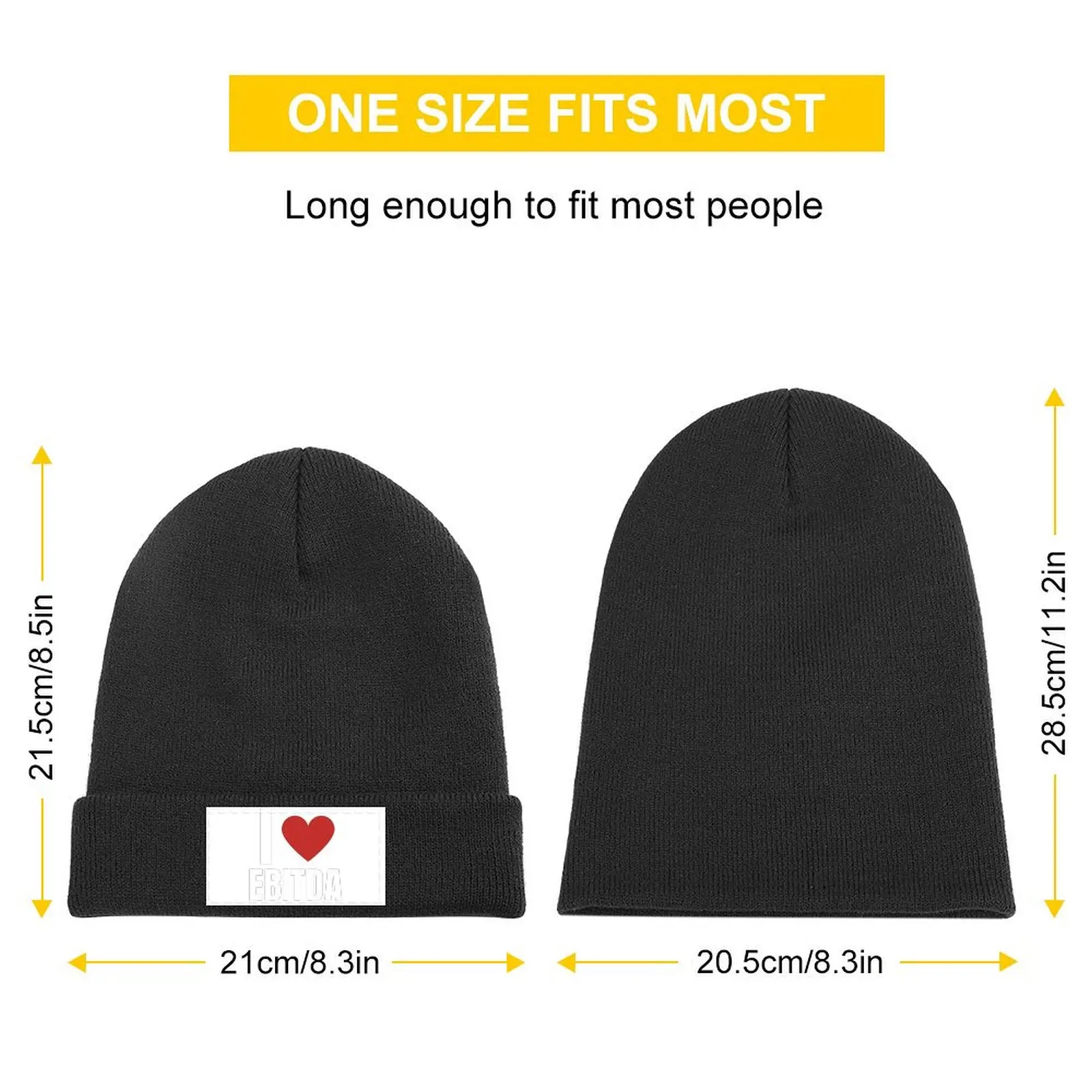 i love ebitda Knitted Cap Mountaineering Cosplay Hood Big Size Hat Men's Hats Women's