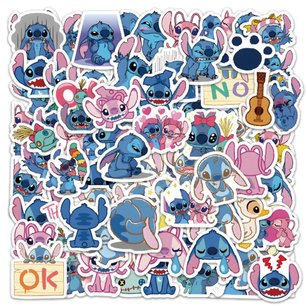 10/30/50/120pcs Disney Cute Cartoon Lilo & Stitch Stickers Diary Laptop Phone Luggage Skateboard Graffiti Decals Fun Classic Toy