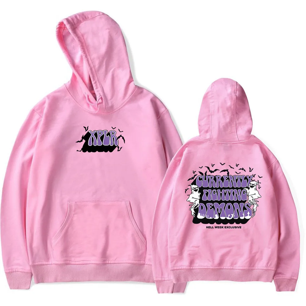 XPLR Sam and Colby Hell Week Fighting Demons HW Halloween Merch Hoodies Unisex Hooded Sweatshirt Casual Clothing