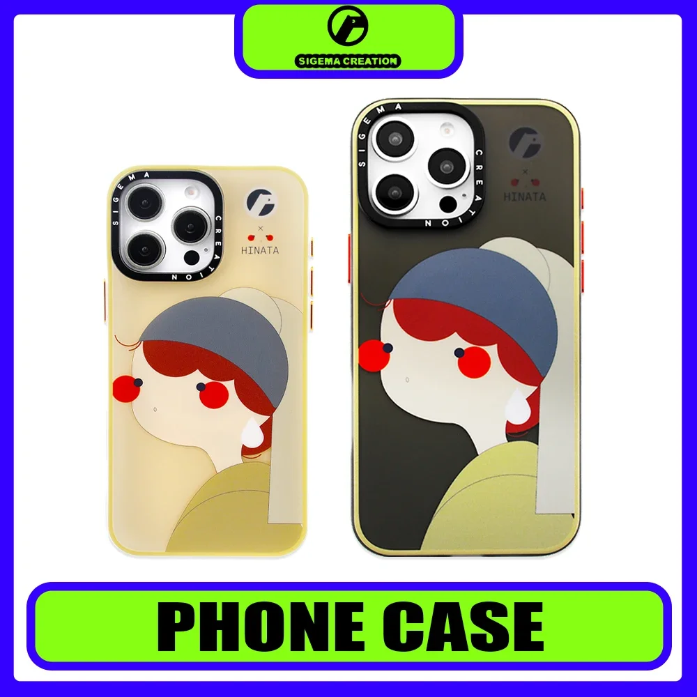 

SIGEMA Creation полупрозрачный чехол для iPhone Artist совместимый для Iphone 16Pro/Promax MagSafe магнитный чехол с защитой от падения для женщин в подарок