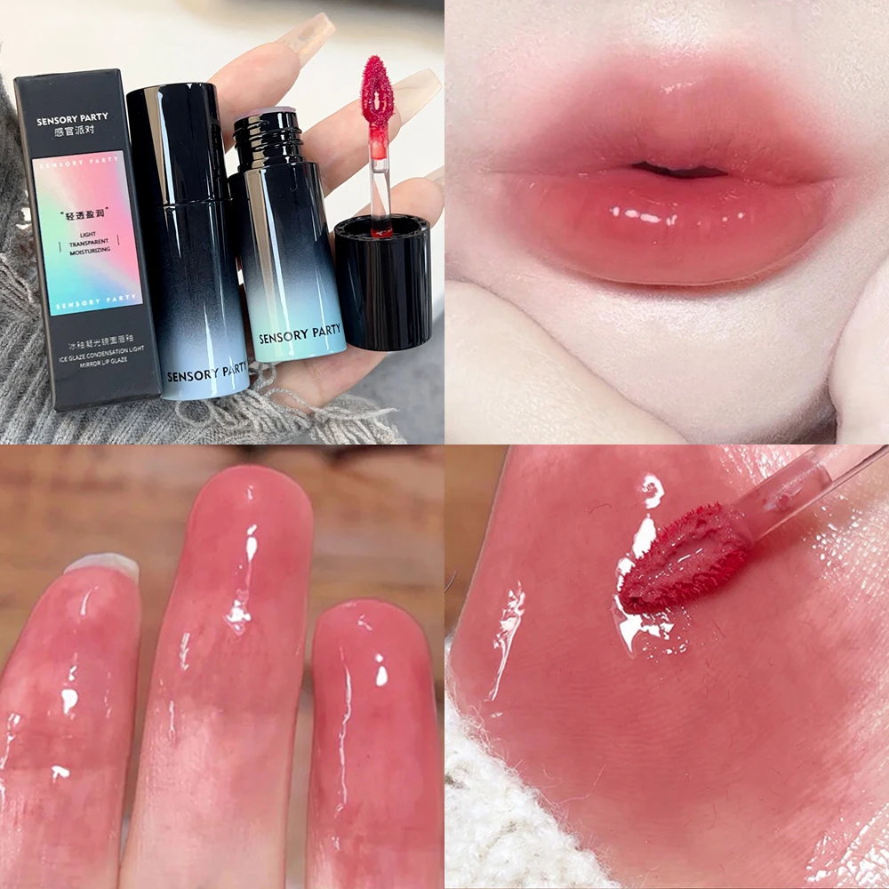 Sweet Mirror Water Lip Gloss Long-lasting Moisturizing Lips Glaze Jelly Liquid Lipsticks Cosmetics Sexy Red Juice Make Up