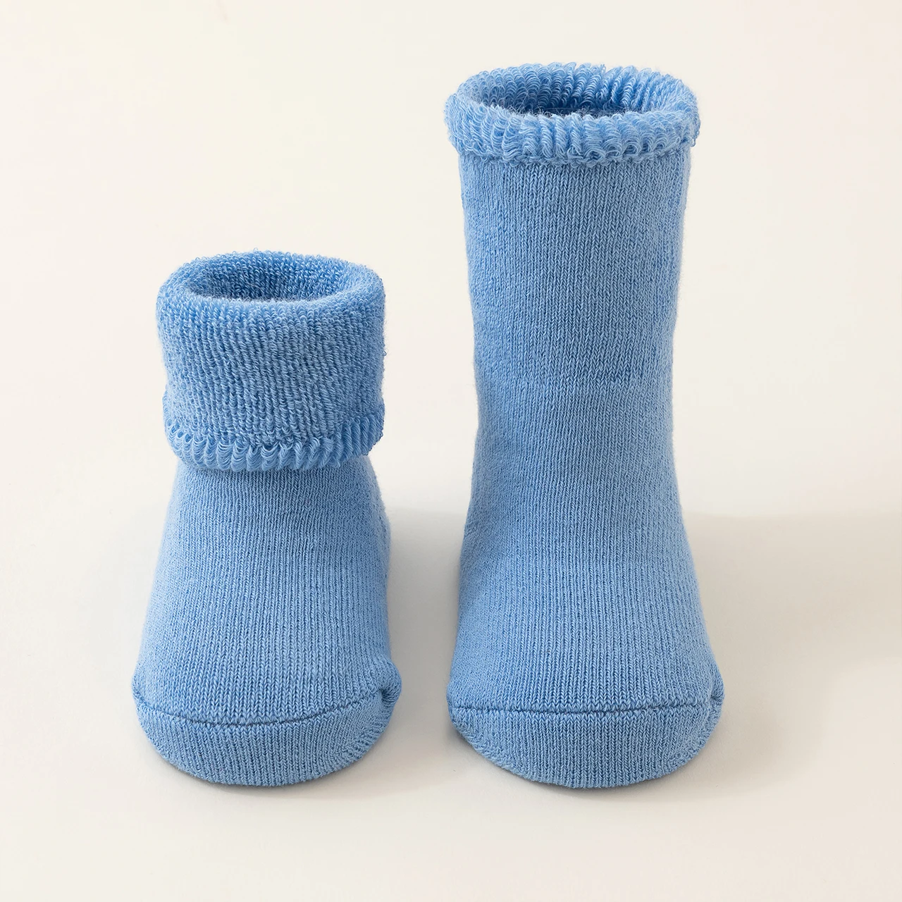 Winter Baby Plush Sock Solid Color Kids Mid Tube Sock 0-3Year Boys Girls Warm Thermal Footwear Children Non Slip Floor Socks