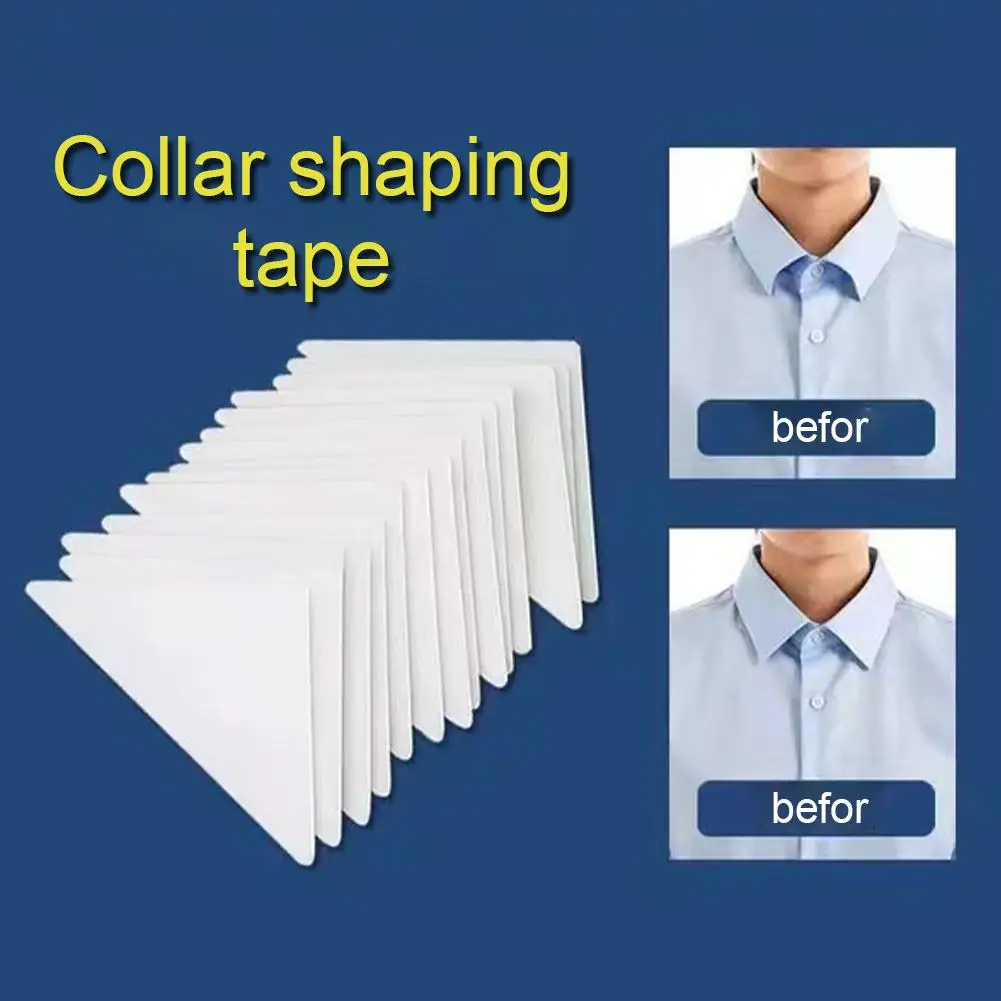 50/100PCS Triangle Shirt Collar Stickers Edge Fixing Support without Curling Collar Shaping Stickers for Clothing Accessories