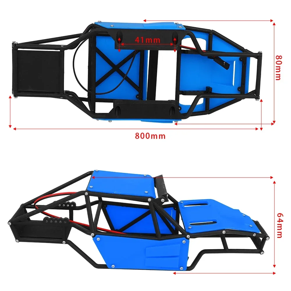 Plastic Roll Cage Body Shell Frame Replacement Modification Part For 1/18 RC Crawler Car Off‑Road Buggy Multiple Color Optional