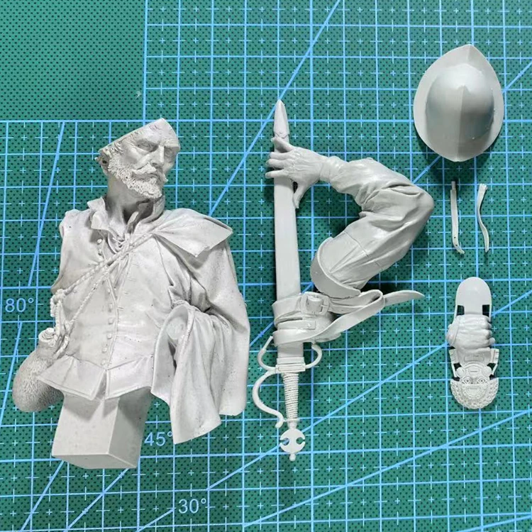 1/12 escala de resina fundido figura modelo conjunto kit conquistador espanhol diy modelo brinquedo (sem pintura)