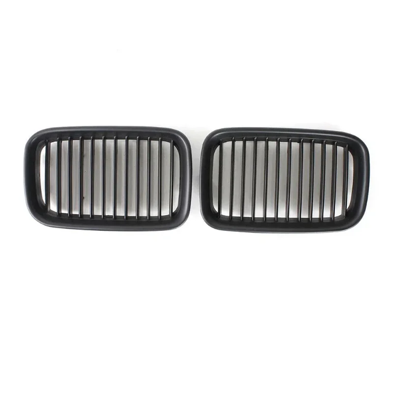 Pair Left&Right Front Hood Grille Kidney Grille Matte Black For BMW E36 1992 1993 1994 1995 1996 318i 323i 325i 320i 328i