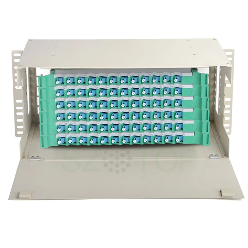 72 Core ODF OM1 OM2 OM3 OM4 19 inch Fiber Optic Distribution Frame FTTH Fiber Patch Panel Pigtail cold-rolled sheet customized