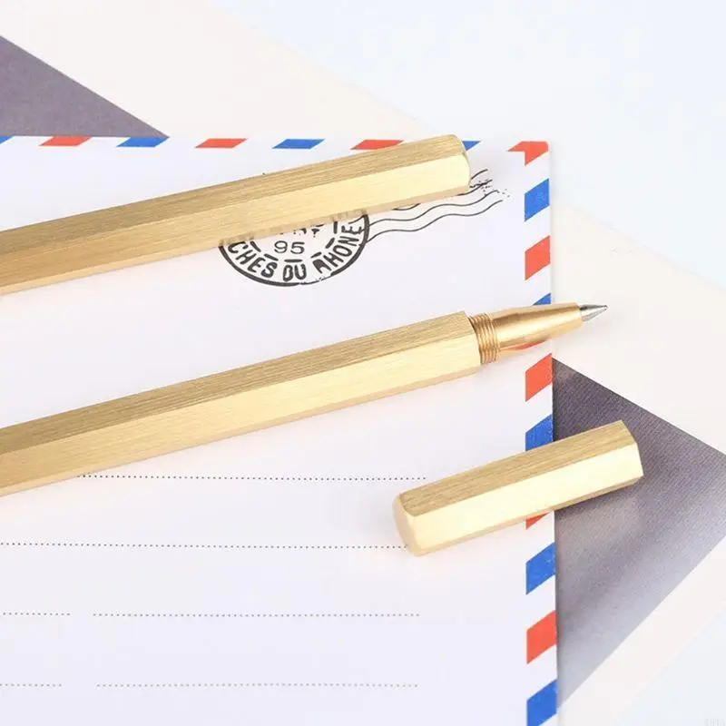 G8TA Luxury Ballpoint Pen Hexagon Body Black Pen Pen Point 0.5 มม. สำหรับผู้ชายสำนักงานผู้บริหารระดับมืออาชีพสำหรับผู้ชาย