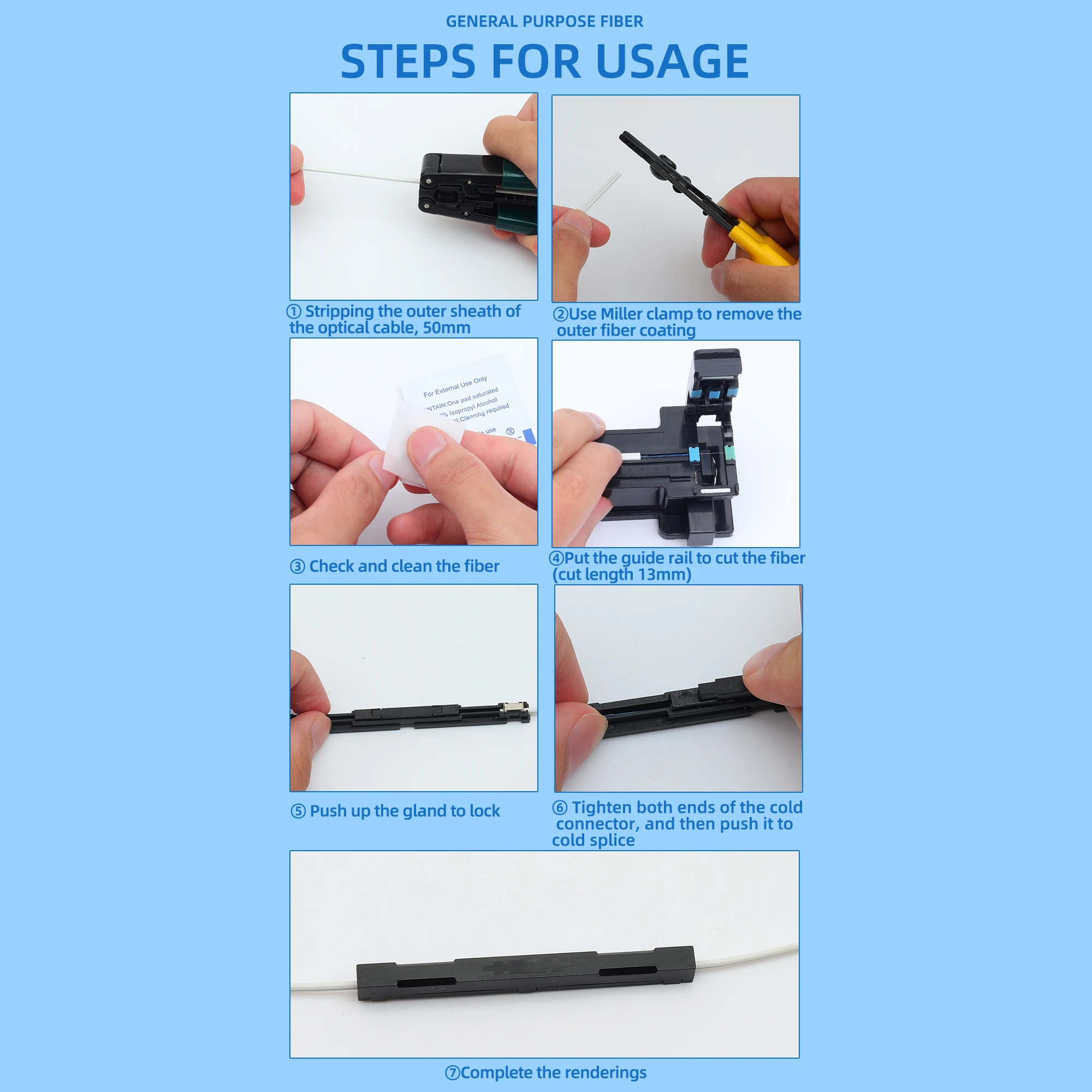 KELUSHI High Quality  Indoor Optical Fiber Cold Connector Sub Cable Butt Sub Rapid Cooling Sub Quick Adapter fast shippng