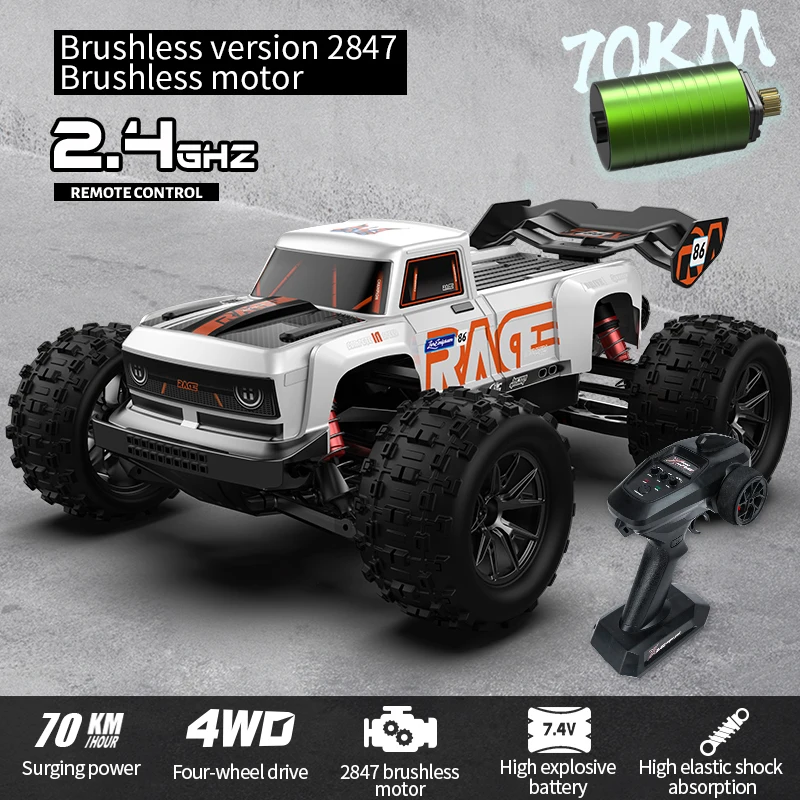 NOWOŚĆ S910PRO 1:16 70KM/H 4WD RC Car z zdalnie sterowanym samochodami LED High Speed Drift Monster Truck dla dzieci VS Wltoys144001 Zabawki