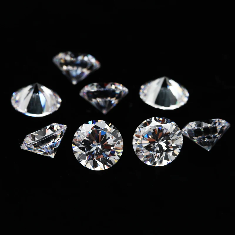 Size 3.5mm~12.0mm 1pc/5pcs Round Cut EF VVS1 D Color Lab Grown Loose Moissanite Stone Test Positive (5mm-12mm With Certificate)