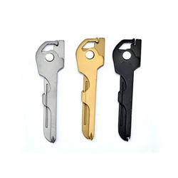 Multifuncional Utili-Chaveiro com chave de fenda, Utility Faca, Chaveiro Pingente, Abridor de garrafas, Camping, EDC, Outdoor Tool, 6 em 1, 1Pc